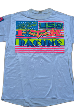 Vintage motocross jersey collar detail