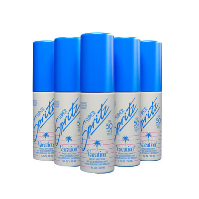 Vacation Mini Super Spritz SPF 50 face mist spray bottle