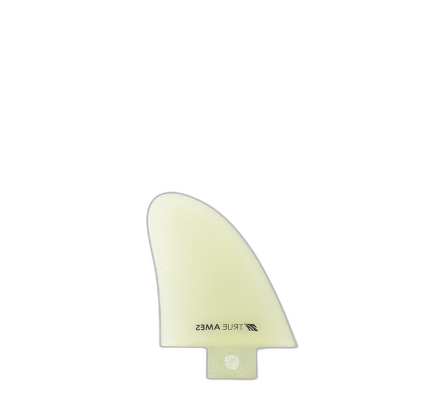 2.6" Side Bites - FCS Compatible (Solid Fiberglass) surfboard fin in Clear by True Ames - Pemulis Water & Power