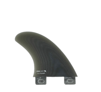 3.3" Trailer - FCS Compatible (Solid Fiberglass) surfboard fin in Smok by True Ames - Pemulis Water & Power