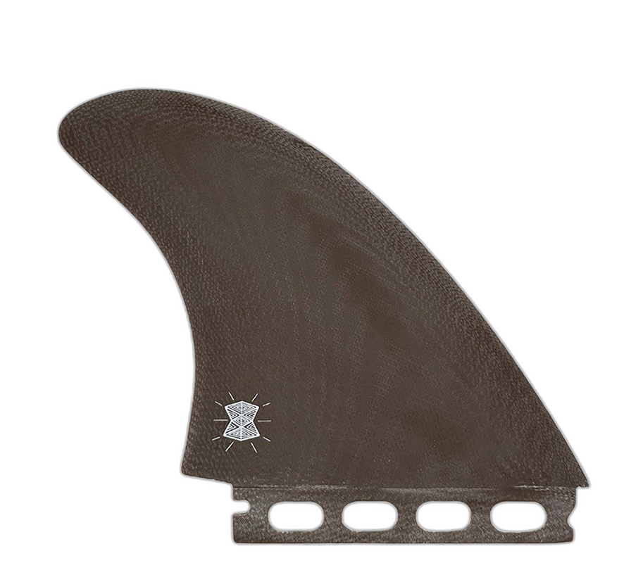 Alex Lopez Diamond Twin - Futures Compatible (Solid Fiberglass) surfboard fin in Brown by True Ames - Pemulis Water & Power