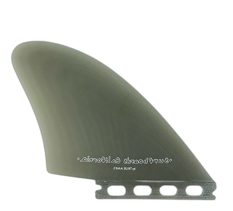 Beamish Twin - Futures Compatible (Solid Fiberglass) surfboard fin in Smk by True Ames - Pemulis Water & Power