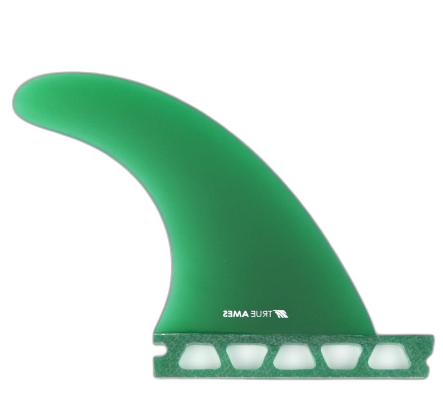 Boomerang Tri - Futures Compatible (Solid Fiberglass) surfboard fin in Green by True Ames - Pemulis Water & Power