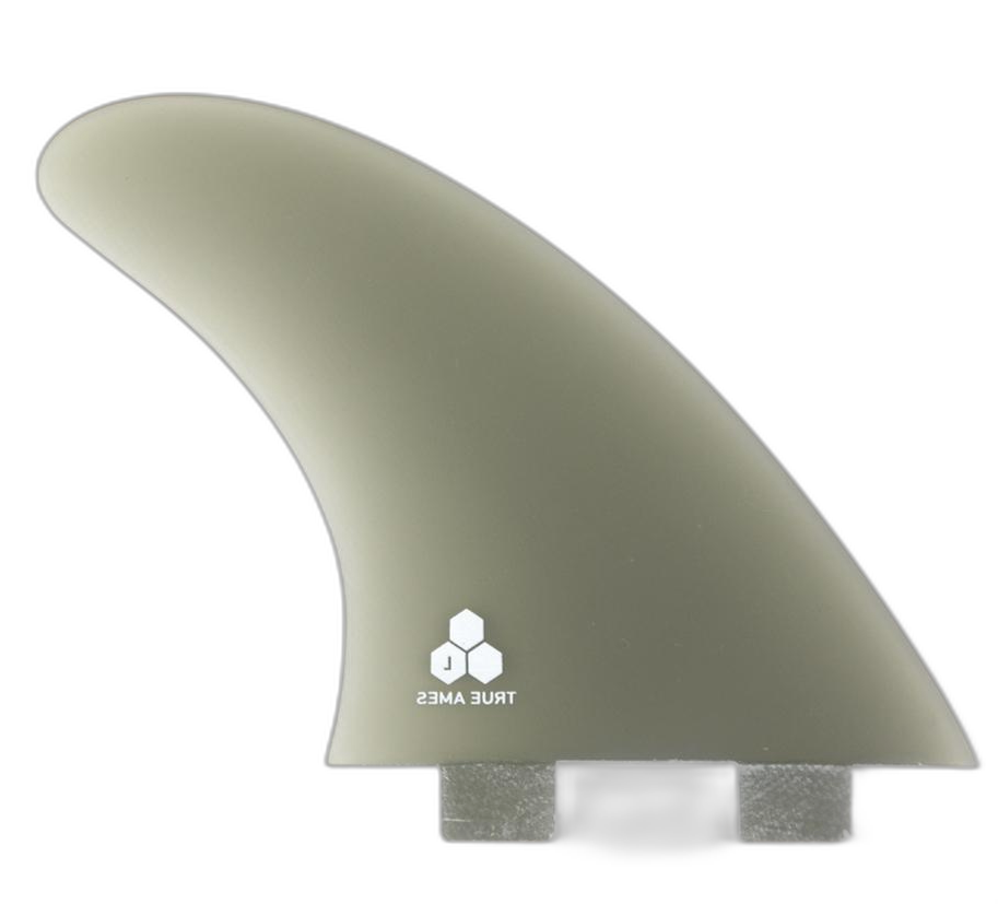 Channel Islands Tri Large - FCS Compatible (Solid Fiberglass) surfboard fin in Smoke by True Ames - Pemulis Water & Power