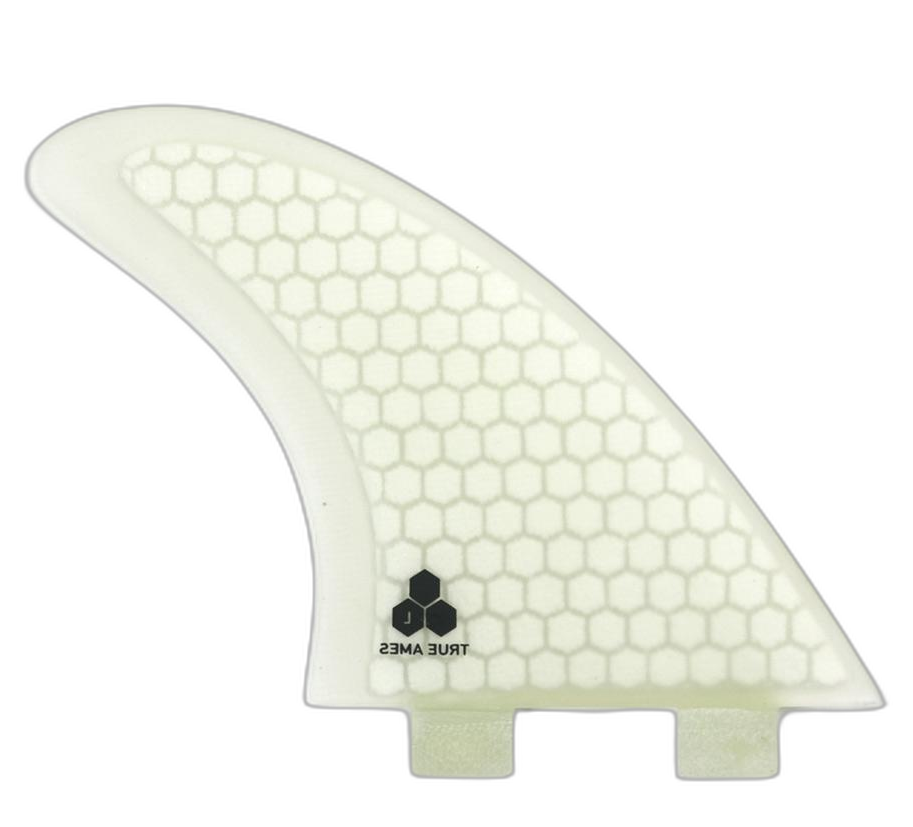Channel Islands Tri Large - FCS Compatible (Hexcore) surfboard fin in Clear Hexcore by True Ames - Pemulis Water & Power