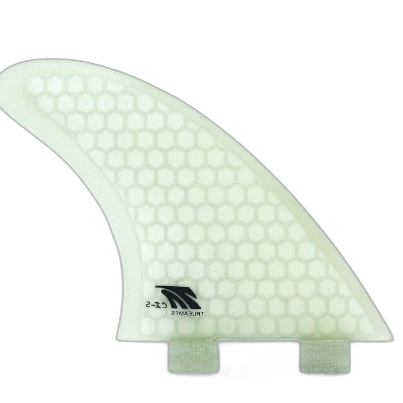 Channel Islands Tri Small - FCS Compatible (Hexcore) surfboard fin in Clear Hexcore by True Ames - Pemulis Water & Power