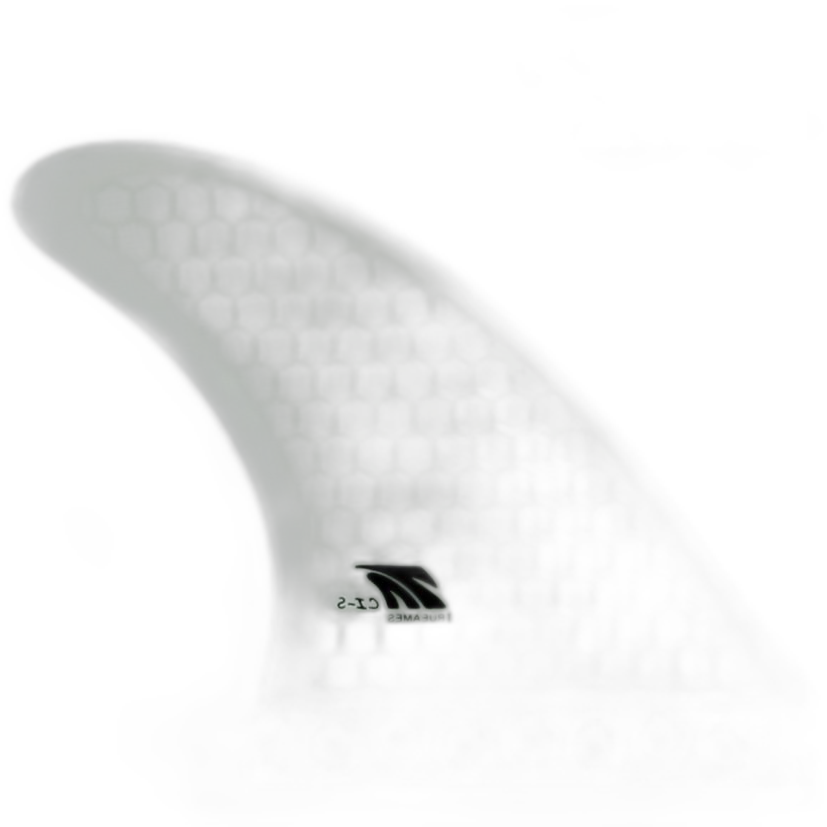 Channel Islands Tri Small - Futures Compatible (Hexcore) surfboard fin in Clear Hexcore by True Ames - Pemulis Water & Power