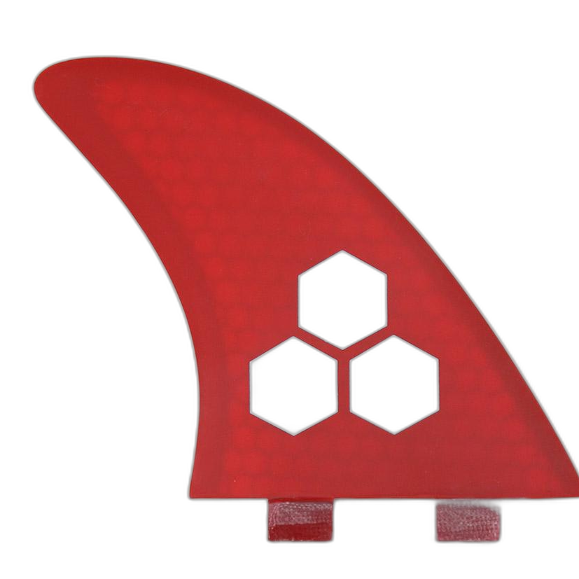 Channel Islands Twin - FCS Compatible (Hexcore) surfboard fin in Red Hexcore by True Ames - Pemulis Water & Power
