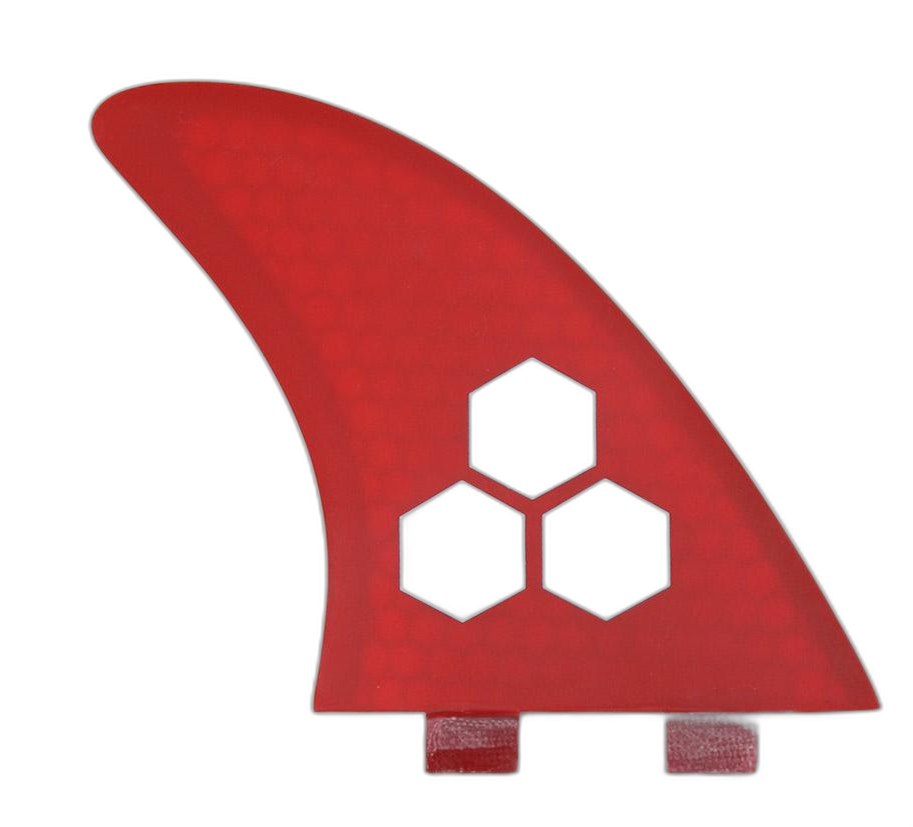 Channel Islands Twin - FCS Compatible (Hexcore) surfboard fin in Red Hexcore by True Ames - Pemulis Water & Power