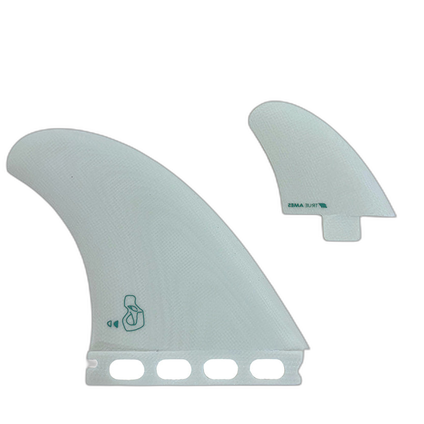 Derrick Disney DST Twinzer - FCS / Futures Compatible (Solid Fiberglass) surfboard fin in Ivory by True Ames - Pemulis Water & Power