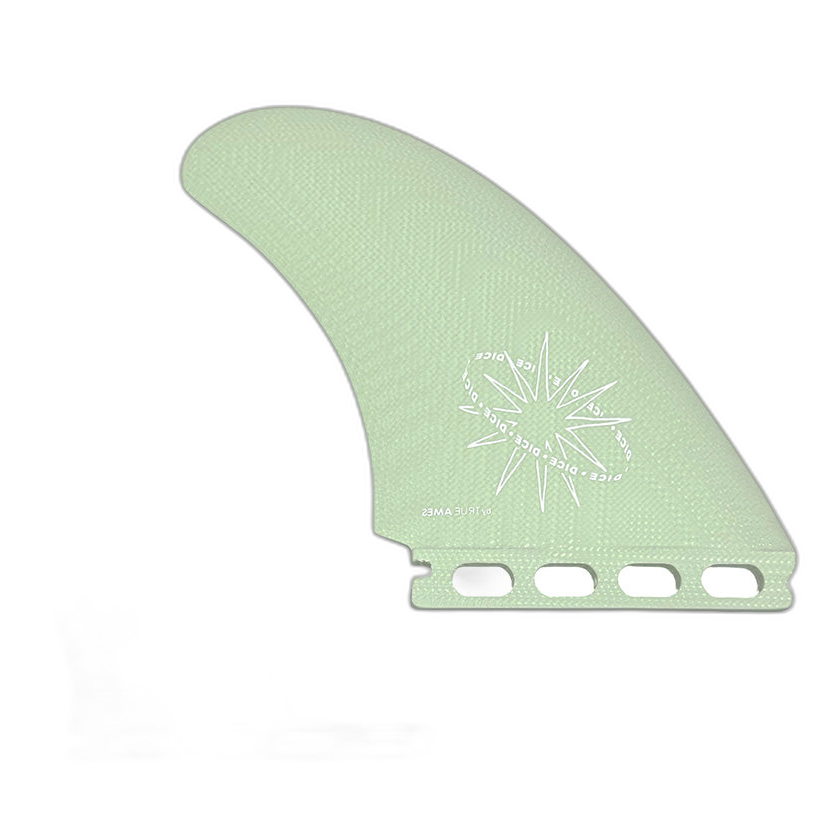 Dice Twin + Trailer - Futures Compatible (Solid Fiberglass) surfboard fin in Trailer by True Ames - Pemulis Water & Power