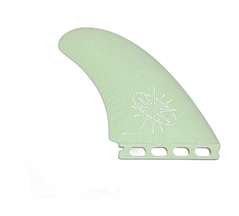 Dice Twin + Trailer - Futures Compatible (Solid Fiberglass) surfboard fin in Trailer by True Ames - Pemulis Water & Power