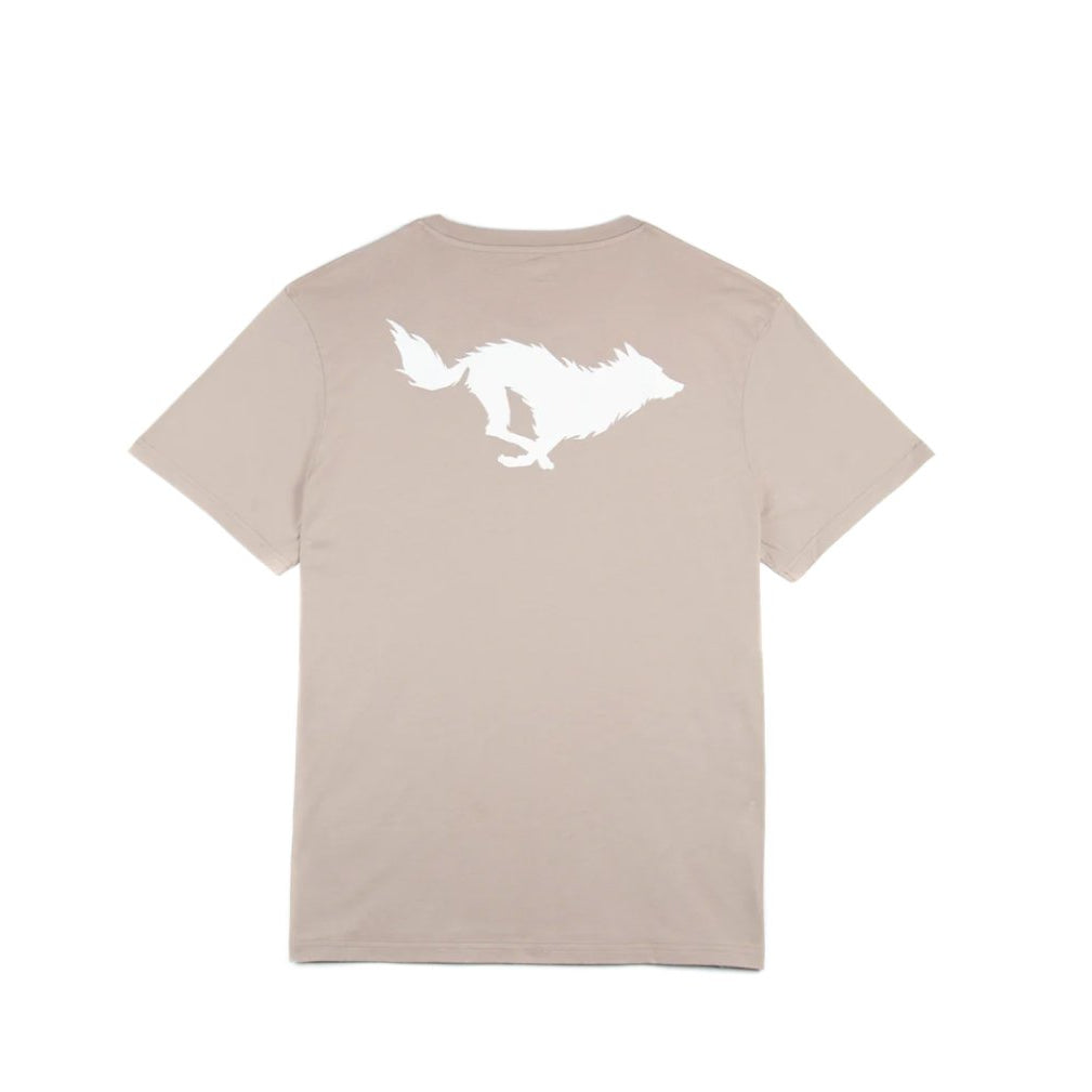 El Solitario Lobo Taupe T-Shirt wolf graphic