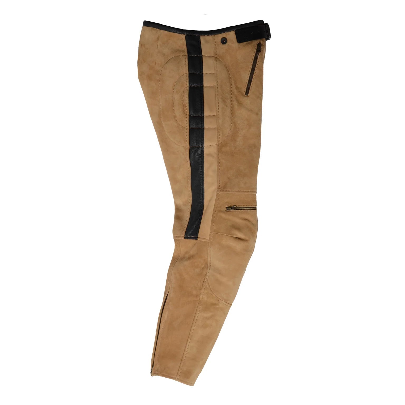 El Solitario Rascal Motorcycle Pants Beige goat leather
