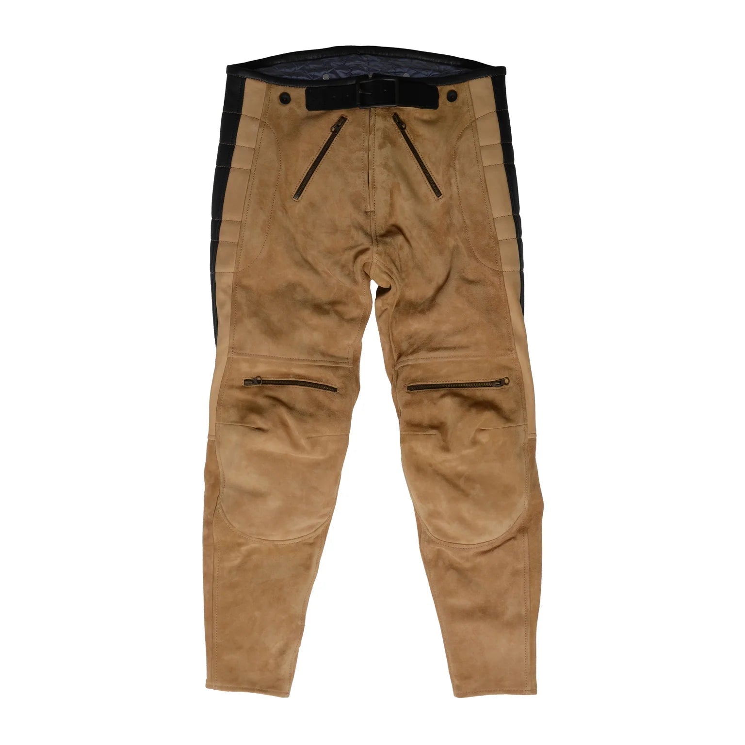 El Solitario Rascal Motorcycle Pants Beige goat leather