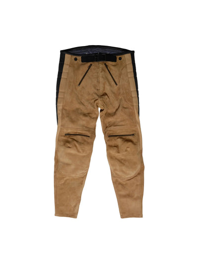El Solitario Rascal Motorcycle Pants Beige goat leather