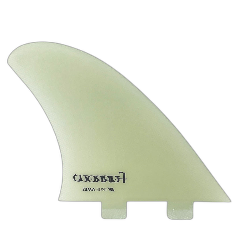 Furrow High Aspect Twin - FCS Compatible (Solid Fiberglass) surfboard fin in Clr Copy by True Ames - Pemulis Water & Power