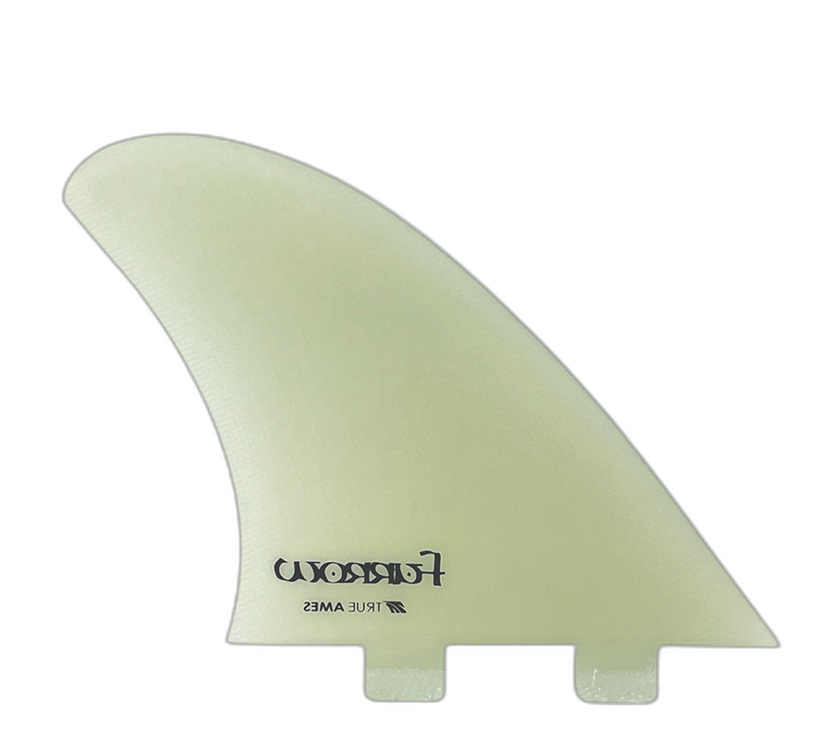 Furrow High Aspect Twin - FCS Compatible (Solid Fiberglass) surfboard fin in Clr Copy by True Ames - Pemulis Water & Power