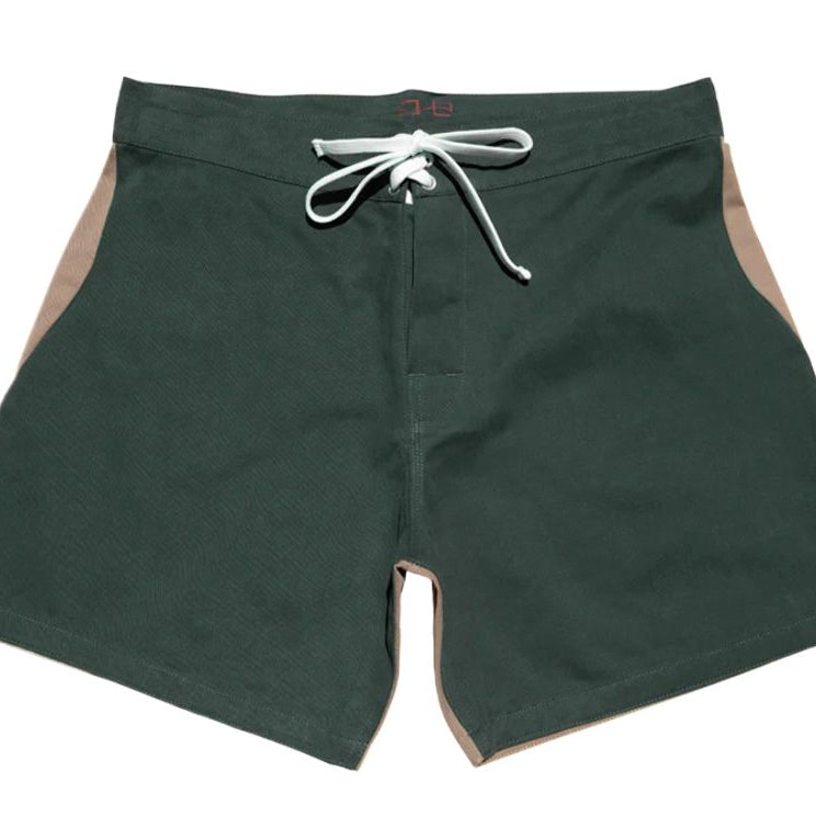 Gato Heroi 2 Tone Surf Short British/Olive-Board Shorts-Gato Heroi-27/28-Pemulis Water & Power