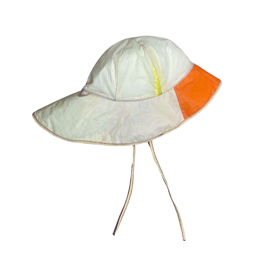 Gato Heroi FLIGHT Catfish Hat in White Orange