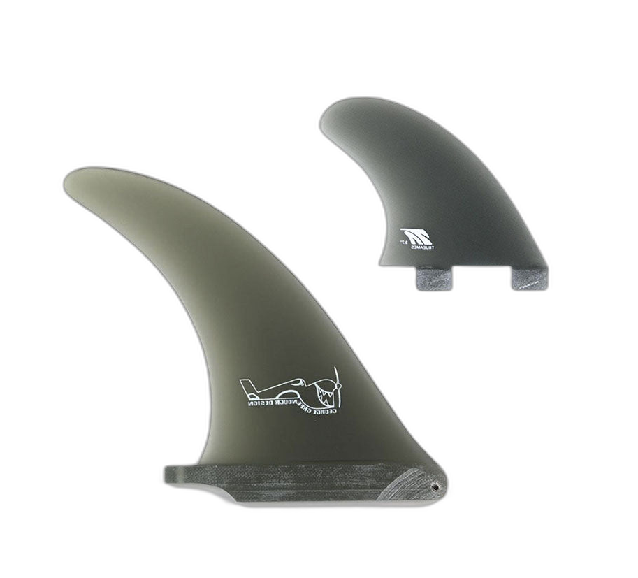 Greenough 4-A: 2+1 Combo - FCS Compatible surfboard fin in Smk by True Ames - Pemulis Water & Power
