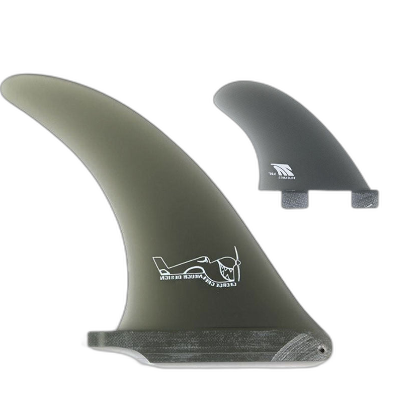 Greenough 4-A: 2+1 Combo - FCS Compatible surfboard fin in Smk by True Ames - Pemulis Water & Power
