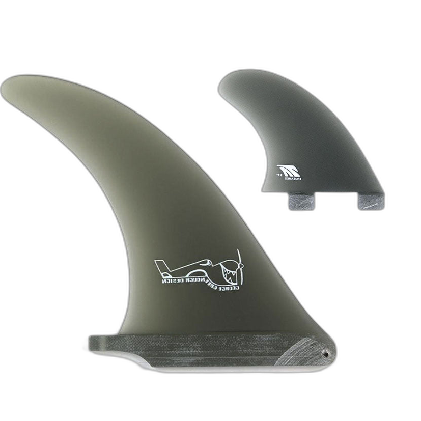 Greenough 4-A: 2+1 Combo - FCS Compatible surfboard fin in Smk by True Ames - Pemulis Water & Power