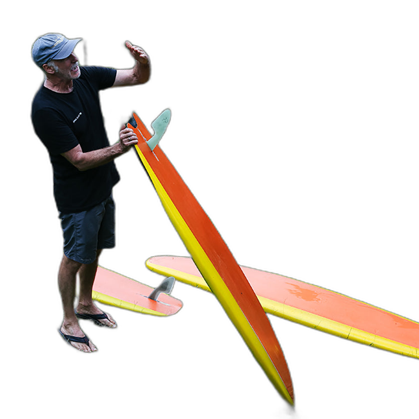 Greenough Power Blade surfboard fin in Pb by True Ames - Pemulis Water & Power