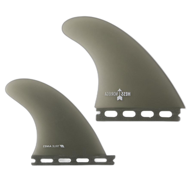 Danny Hess Noriega Quad - Futures Compatible (Solid Fiberglass) surfboard fin in Smoke by True Ames - Pemulis Water & Power
