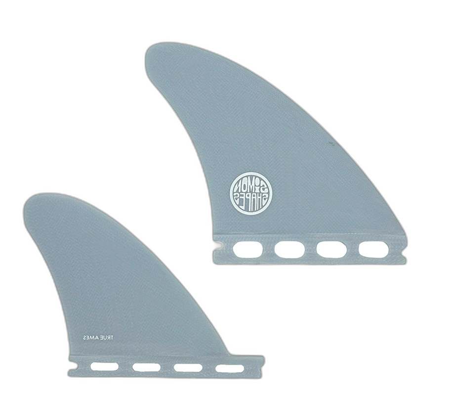 John Simon Quad Type I - Futures Compatible (Solid Fiberglass) surfboard fin in Blu by True Ames - Pemulis Water & Power