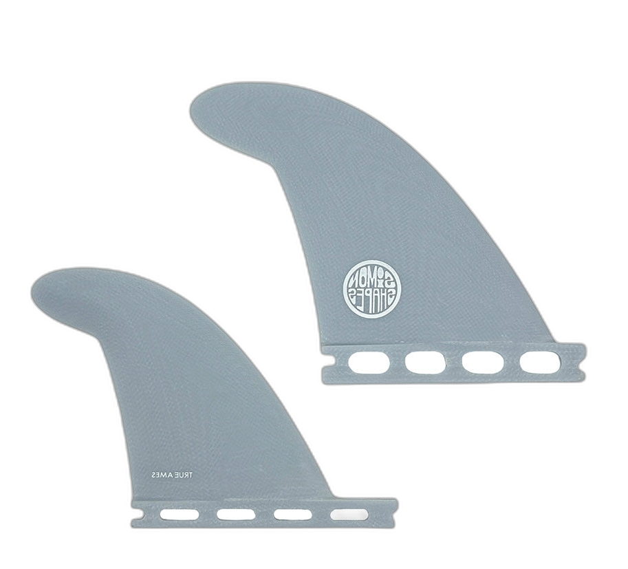 John Simon Quad Type II - Futures Compatible (Solid Fiberglass) surfboard fin in Blu by True Ames - Pemulis Water & Power