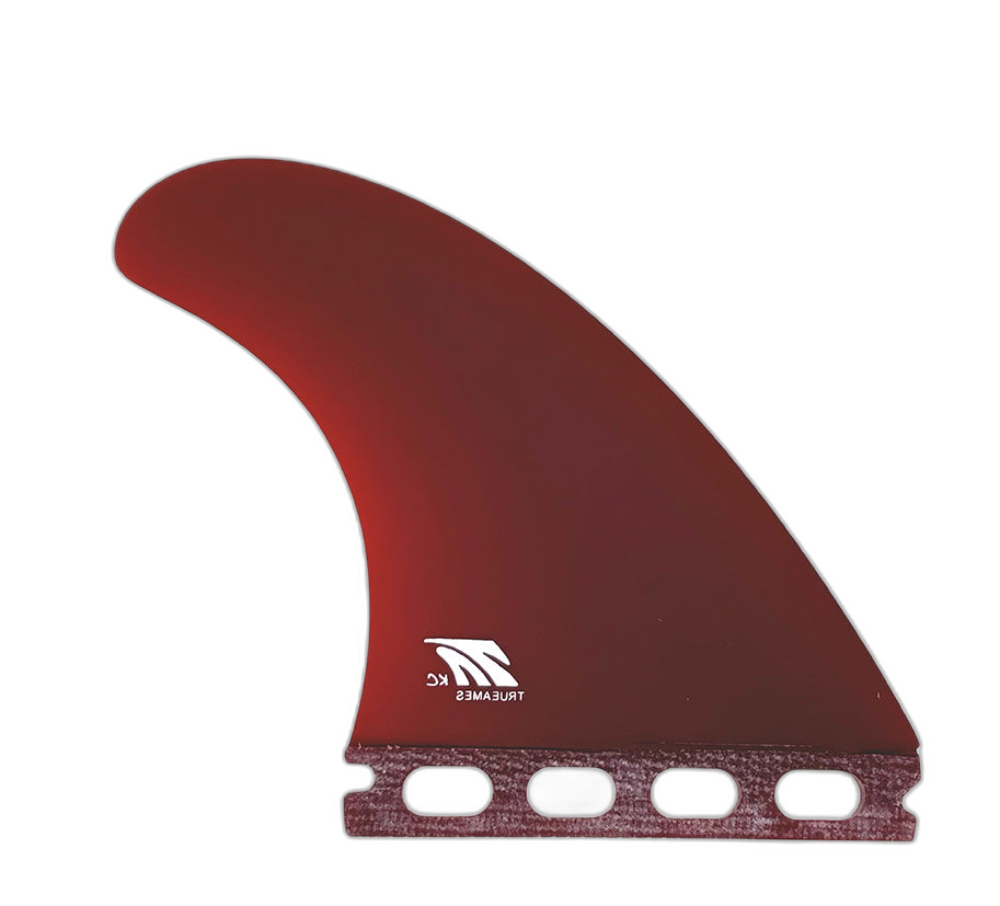 KC Tri - Futures Compatible (Solid Fiberglass) surfboard fin in Red by True Ames - Pemulis Water & Power