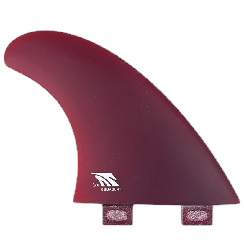 KC Tri - FCS Compatible (Solid Fiberglass) surfboard fin in Red by True Ames - Pemulis Water & Power