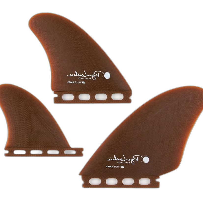 Lovelace Asymmetrical Goofy - Futures Compatible (Solid Fiberglass) surfboard fin in Kelp by True Ames - Pemulis Water & Power