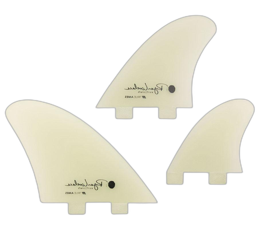 Lovelace Asymmetrical Regular - FCS Compatible (Solid Fiberglass) surfboard fin in Clear by True Ames - Pemulis Water & Power