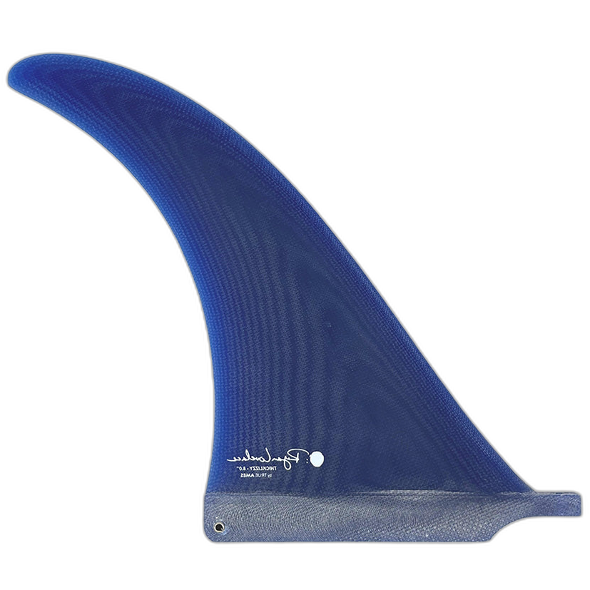 Lovelace Thicklizzy surfboard fin in Blu by True Ames - Pemulis Water & Power