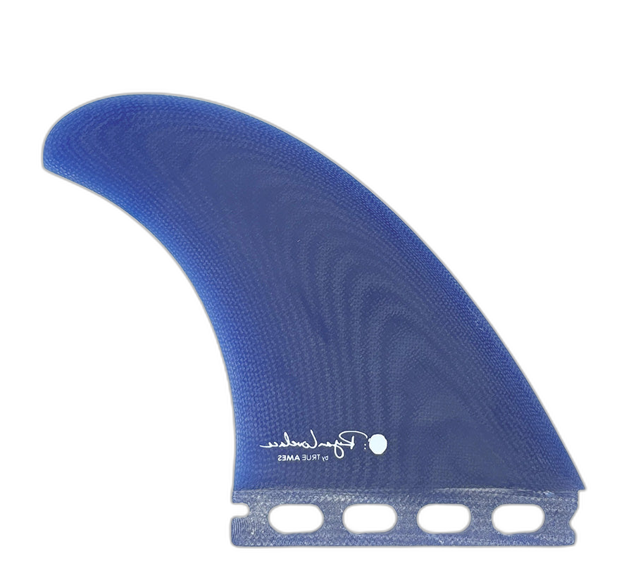 Lovelace Twin - Futures Compatible (Solid Fiberglass) surfboard fin in Blue by True Ames - Pemulis Water & Power
