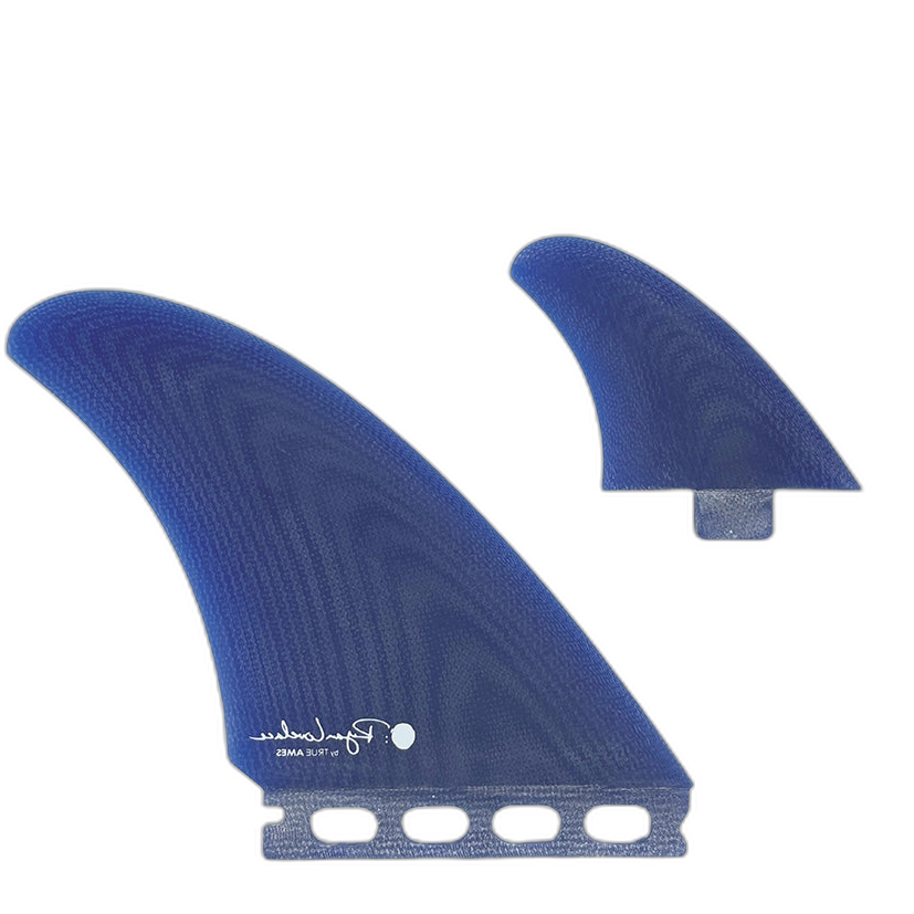 Lovelace Twinzer - FCS / Futures Compatible (Solid Fiberglass) surfboard fin in Blue by True Ames - Pemulis Water & Power