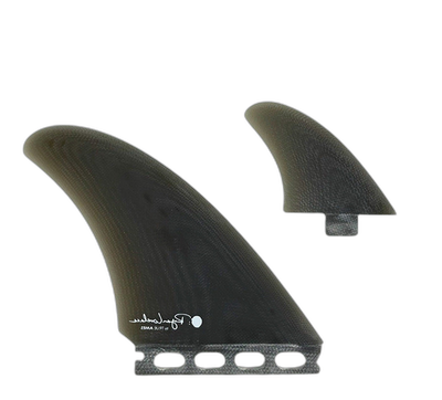Lovelace Twinzer - FCS / Futures Compatible (Solid Fiberglass) surfboard fin in Smk by True Ames - Pemulis Water & Power