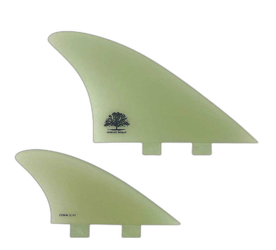 Mackie Quad - FCS Compatible (Solid Fiberglass) surfboard fin in Clr by True Ames - Pemulis Water & Power