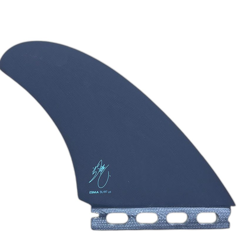 McCallum Twin - Futures Compatible (Solid Fiberglass) surfboard fin in Charcoal by True Ames - Pemulis Water & Power