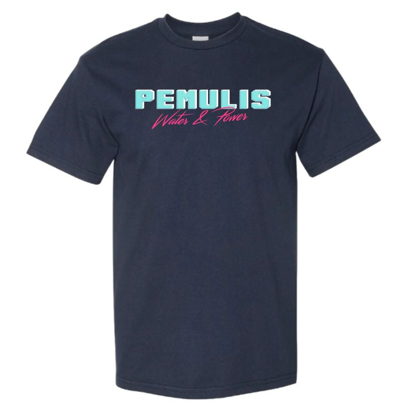 Pemulis Dark Navy Vice City Logo T-shirt-Apparel-Pemulis Water & Power-S-Pemulis Water & Power