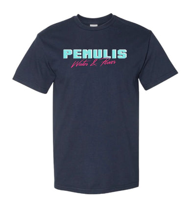 Pemulis Dark Navy Vice City Logo T-shirt-Apparel-Pemulis Water & Power-S-Pemulis Water & Power
