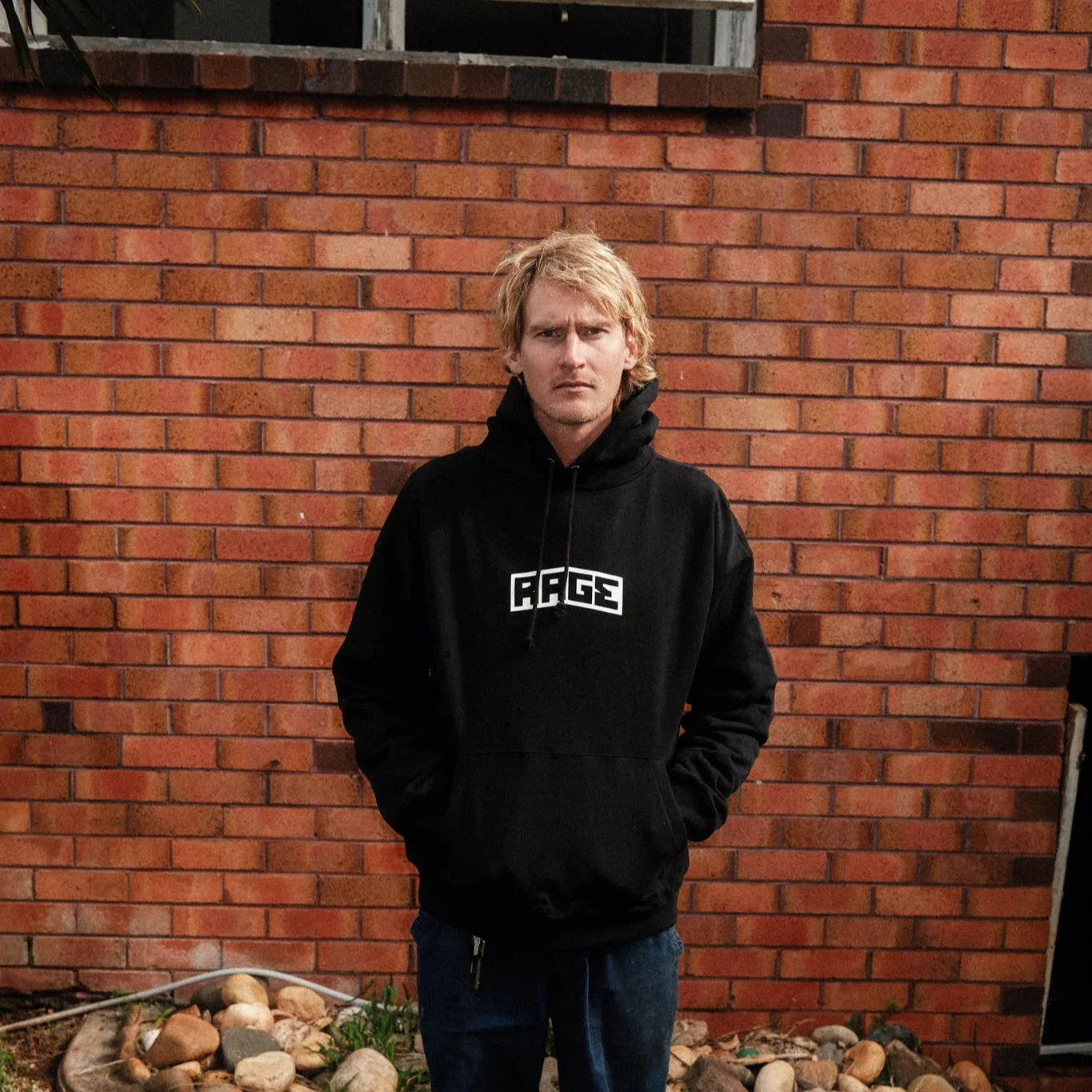 Rage Logo Hoodie Black - Product Shot