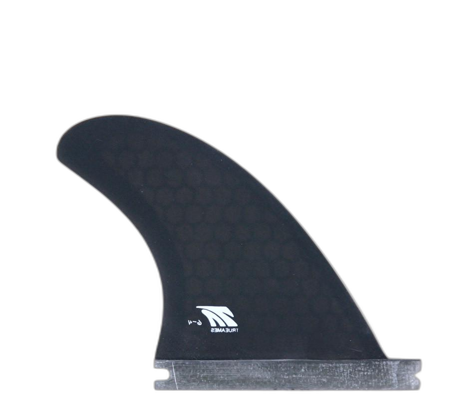 6-4 Rear Quad - Futures Compatible (Hexcore) surfboard fin in Smoke Hexcore by True Ames - Pemulis Water & Power