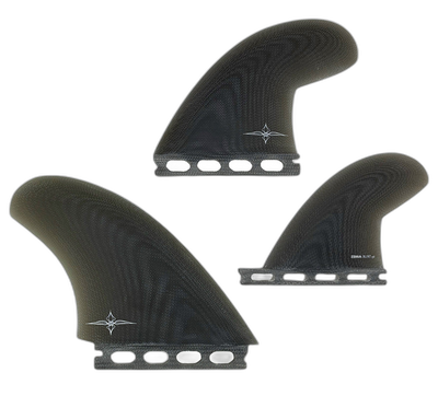 Ryan Burch Asymmetrical Regular - Futures Compatible (Solid Fiberglass) surfboard fin in Smk by True Ames - Pemulis Water & Power
