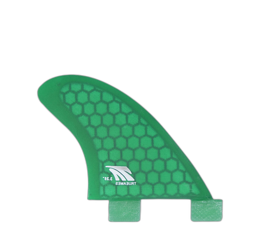 Side Bite 3.25 - FCS Compatible (Hexcore) surfboard fin in Green Hexcore by True Ames - Pemulis Water & Power