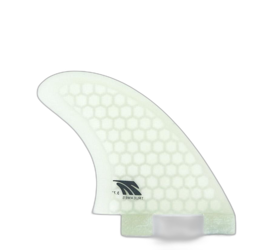Side Bite 3.7 - FCS Compatible (Hexcore) surfboard fin in Clear Hexcore by True Ames - Pemulis Water & Power