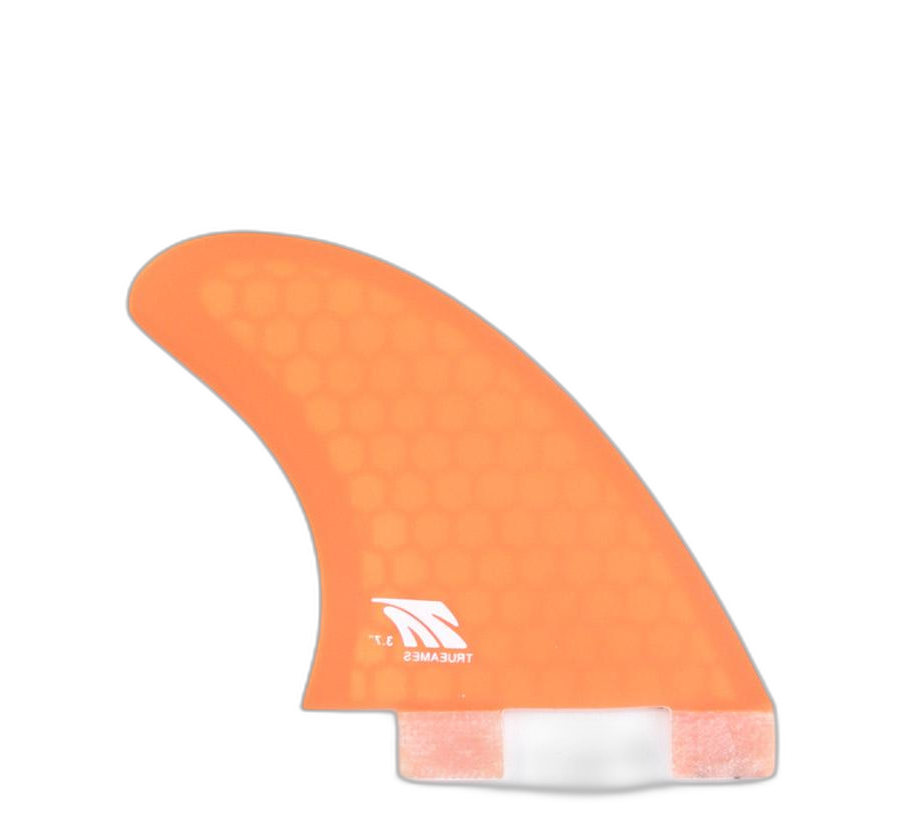 Side Bite 3.7 - FCS Compatible (Hexcore) surfboard fin in Orange Hexcore by True Ames - Pemulis Water & Power