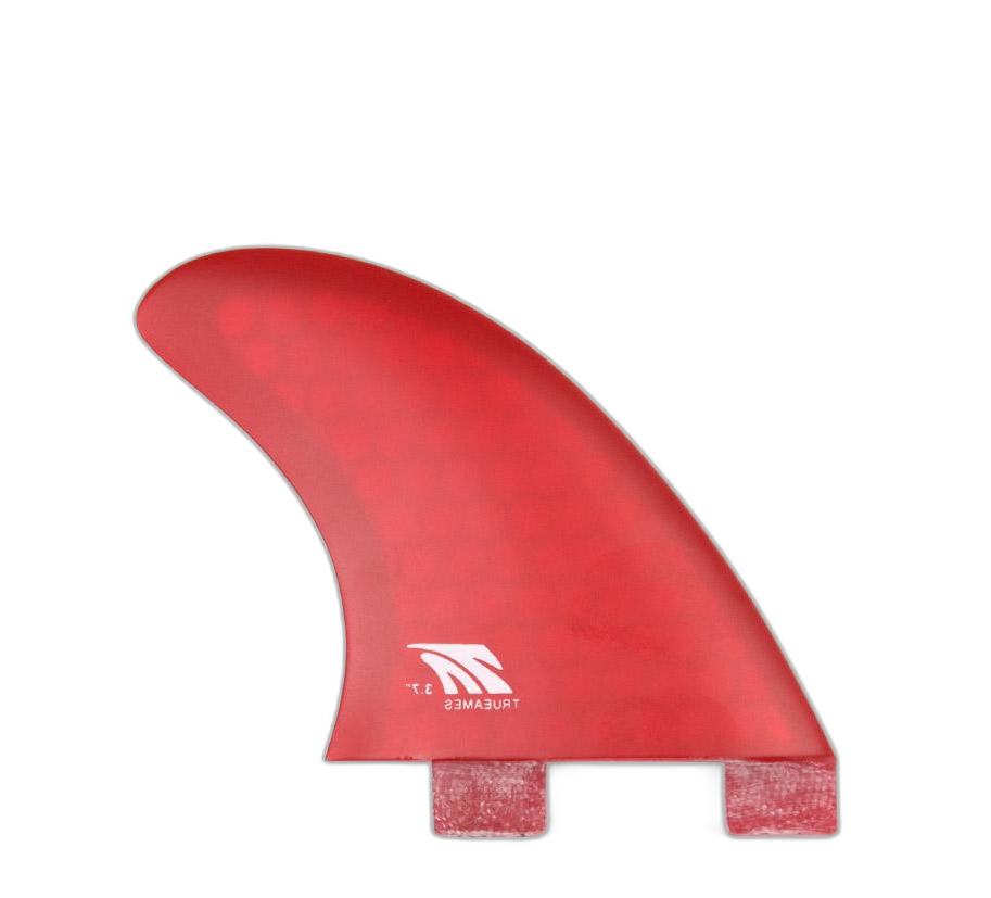 Side Bite 3.7 - FCS Compatible (Hexcore) surfboard fin in 7 Red Fcs by True Ames - Pemulis Water & Power